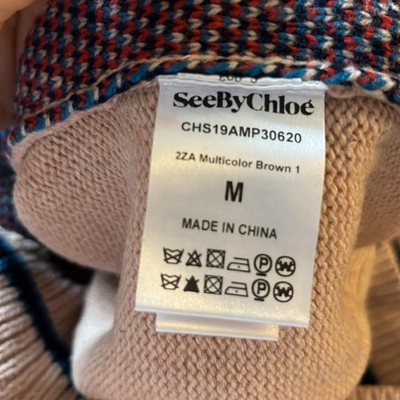 See By Chloé Paisley Motif Sweater. Brown (pink?). Size medium. - Picture 8 of 9